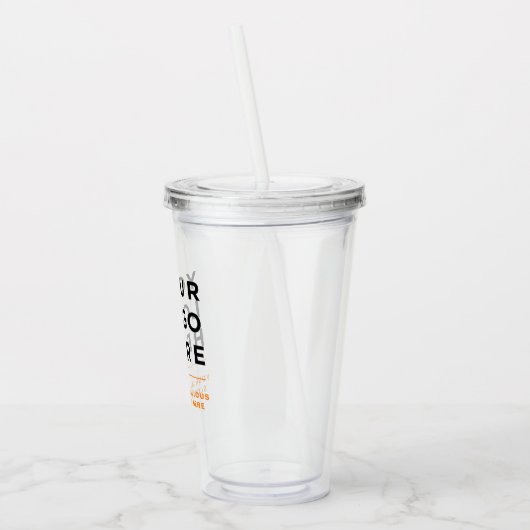 Orange Personalisiert Clear Tumbler mit Stroh Acryltrinkbecher (Links)