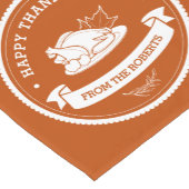 Orange Personalisiert Erntedank Kurzer Tischläufer (Ecke)