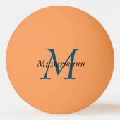 Orange personalisiert mit Monogramm Tischtennisball (Vorderseite)
