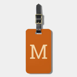 Orange Personalisiert Monogram Initial Luggage Tag Gepäckanhänger