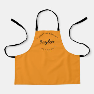 Orange Personalisiert Name Year Master Baker Schürze