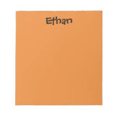 Orange Personalisiert Notepad Notizblock (Vorderseite)