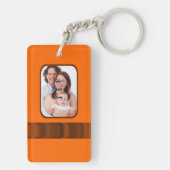Orange personalisiert schlüsselanhänger (Rückseite)
