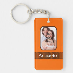 Orange personalisiert schlüsselanhänger
