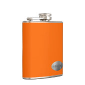 Orange personalisierte Neonbrautjungfer Flachmann (Rechts)