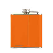 Orange personalisierte Neonbrautjungfer Flachmann (Rückseite)
