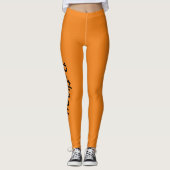 Orange Personalisierte XS (0-2) bis XL (16) Leggings (Vorderseite)