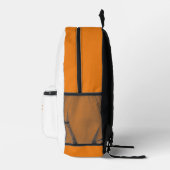 Orange | Personalisiertes Firmenlogo und Text Bedruckter Rucksack (Rechts)