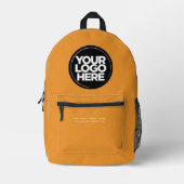 Orange | Personalisiertes Firmenlogo und Text Bedruckter Rucksack (Vorderseite)