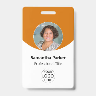 Orange personalisiertes Foto, Logo, Barcode-Mitarb Ausweis