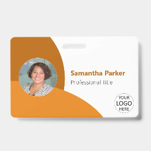 Orange personalisiertes Foto, Logo, Barcode-Mitarb Ausweis