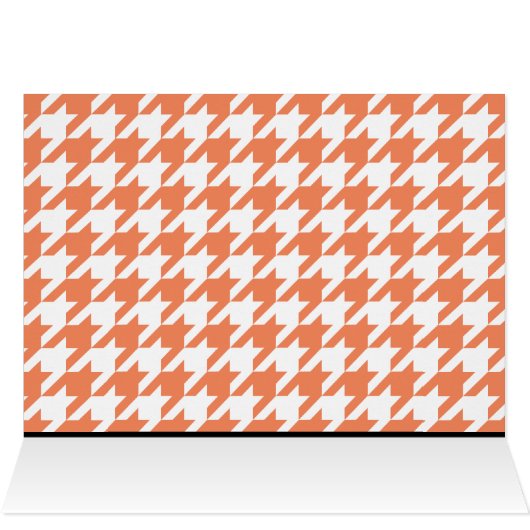 Orange Personalisiertes Hahnentrittmuster Dankesch (Innenansicht Horizontal (Oben))