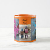 Orange Personalize 3 FOTO TEMPLATE Geschenk Kaffee Tasse (Zentrum)