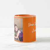 Orange Personalize FOTO TEMPLATE Geschenk Kaffee T Tasse (Zentrum)