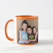 Orange Personalize FOTO TEMPLATE Geschenk Kaffee T Tasse (Links)