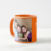 Orange Personalize FOTO TEMPLATE Geschenk Kaffee T Tasse (Vorderseite Links)