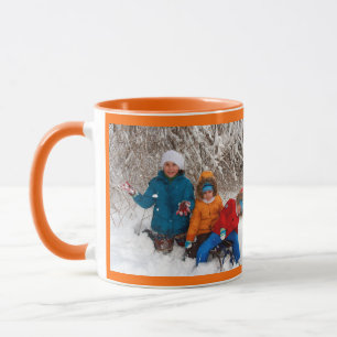 Orange personalize Foto Template Geschenk Kaffee T Tasse