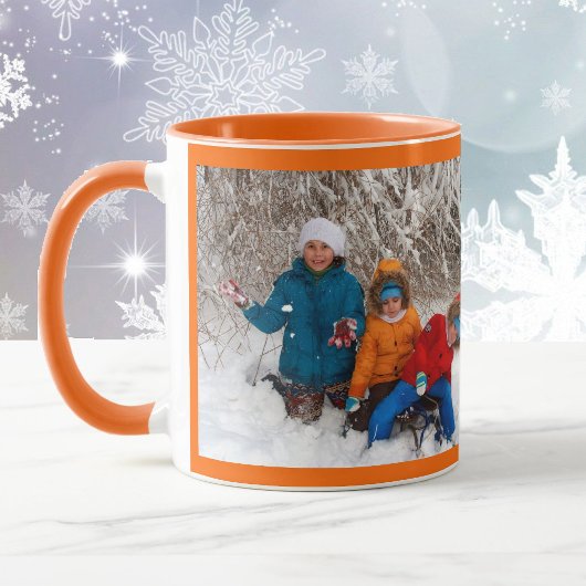 Orange personalize Foto Template Geschenk Kaffee T Tasse