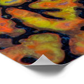 Orange Petrified Dinosaur Bone Poster (Ecke)