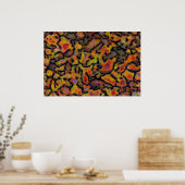 Orange Petrified Dinosaur Bone Poster (Küche)