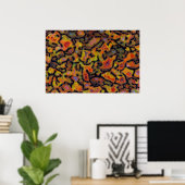 Orange Petrified Dinosaur Bone Poster (Heimbüro)