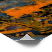 Orange Petrified Dinosaurierknochen Poster (Ecke)