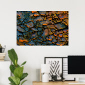 Orange Petrified Dinosaurierknochen Poster (Heimbüro)