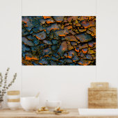 Orange Petrified Dinosaurierknochen Poster (Küche)