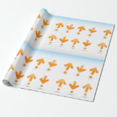 Orange Pfeile Geschenkpapier (Ungerollt)