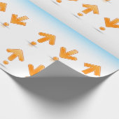 Orange Pfeile Geschenkpapier (Ecke)