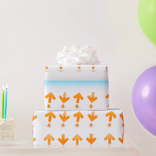 Orange Pfeile Geschenkpapier