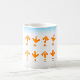 Orange Pfeile Kaffeetasse