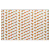 Orange Pferde Fabric Stoff (Yard (91,4 cm))