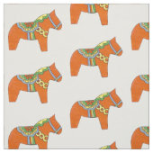 Orange Pferde Fabric Stoff (Muster)