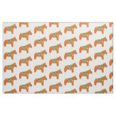 Orange Pferde Fabric Stoff (Fat Quarter (45,7 x 55,9 cm))