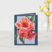 Orange Pfingstrosen-Gruß-Karte Karte (Gelbe Blume)