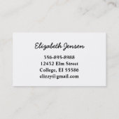 Orange Pfirsich-Aquarell Businesscard Visitenkarte (Rückseite)