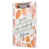 Orange Pfirsichkoralle des Klemmbrett (Links)