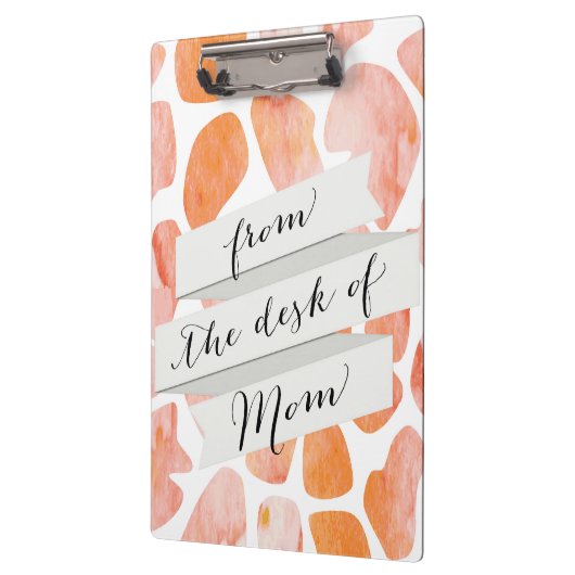 Orange Pfirsichkoralle des Klemmbrett (Links)