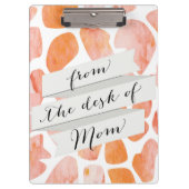 Orange Pfirsichkoralle des Klemmbrett (Vorderseite)