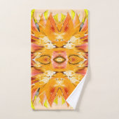 ORANGE PFLANZE - Kunst des digitalen Fraktals - Badhandtuch Set (Handtuch)