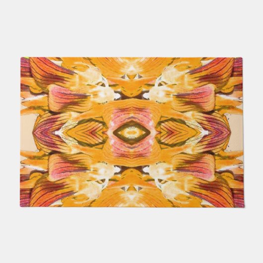ORANGE PFLANZE - Kunst des digitalen Fraktals - Fußmatte (Vorderseite)