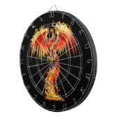 Orange Phoenix steigt aus der Fantasie der fliegen Dartscheibe (Vorderseite rechts)