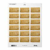 Orange Photo Wedding Return Address Adressaufkleber (Vorne)