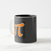 Orange-Pi-Symbol Zweifarbige Tasse (Vorderseite Links)