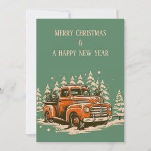 Orange Pick Up Weihnachtskarte Feiertagskarte