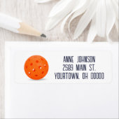 Orange Pickleball auf Weiß (Insitu)