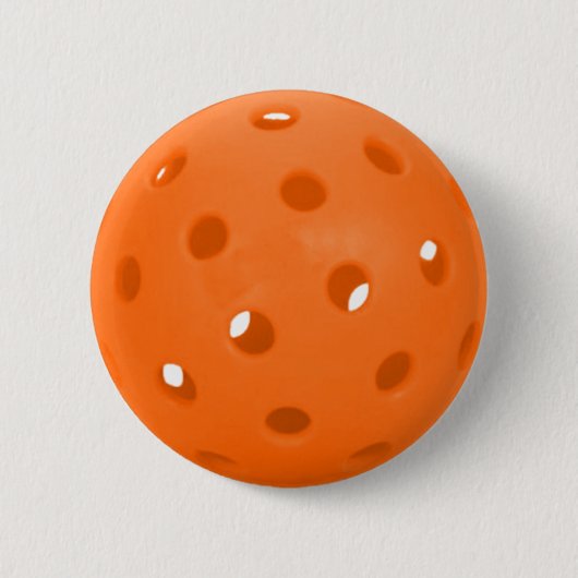 Orange Pickleball Ball Fun Pickleball Zubehör Button (Vorderseite)