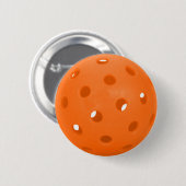 Orange Pickleball Ball Fun Pickleball Zubehör Button (Vorne & Hinten)