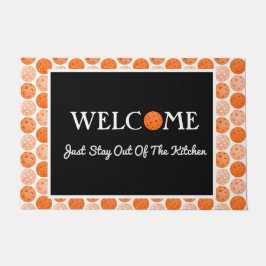 Orange Pickleball Balls, Bleibe aus der Küche Fußmatte